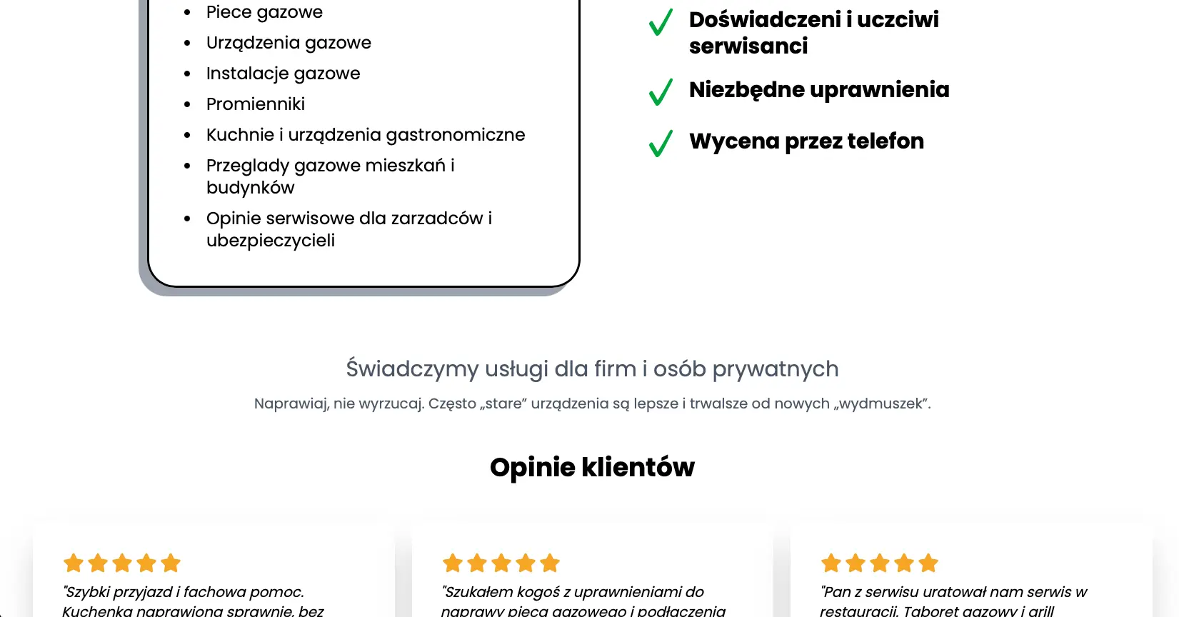 Naprawa kuchenek gazowych